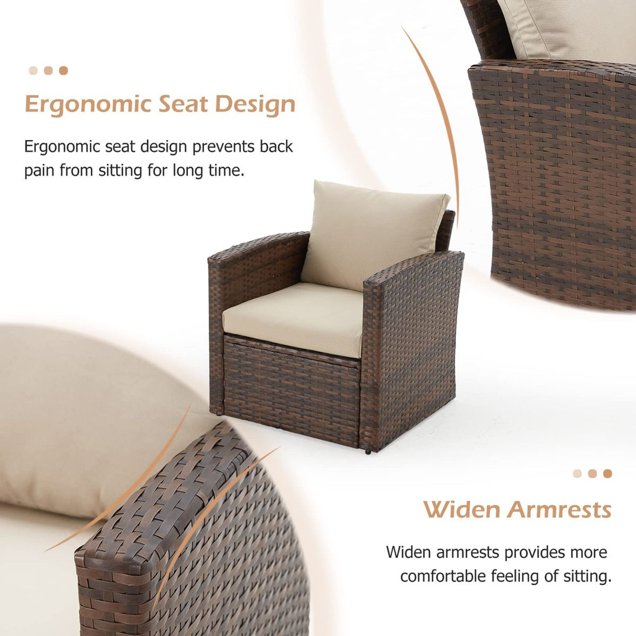 Outdoor Rattan 7-Piece Conversation Set product image