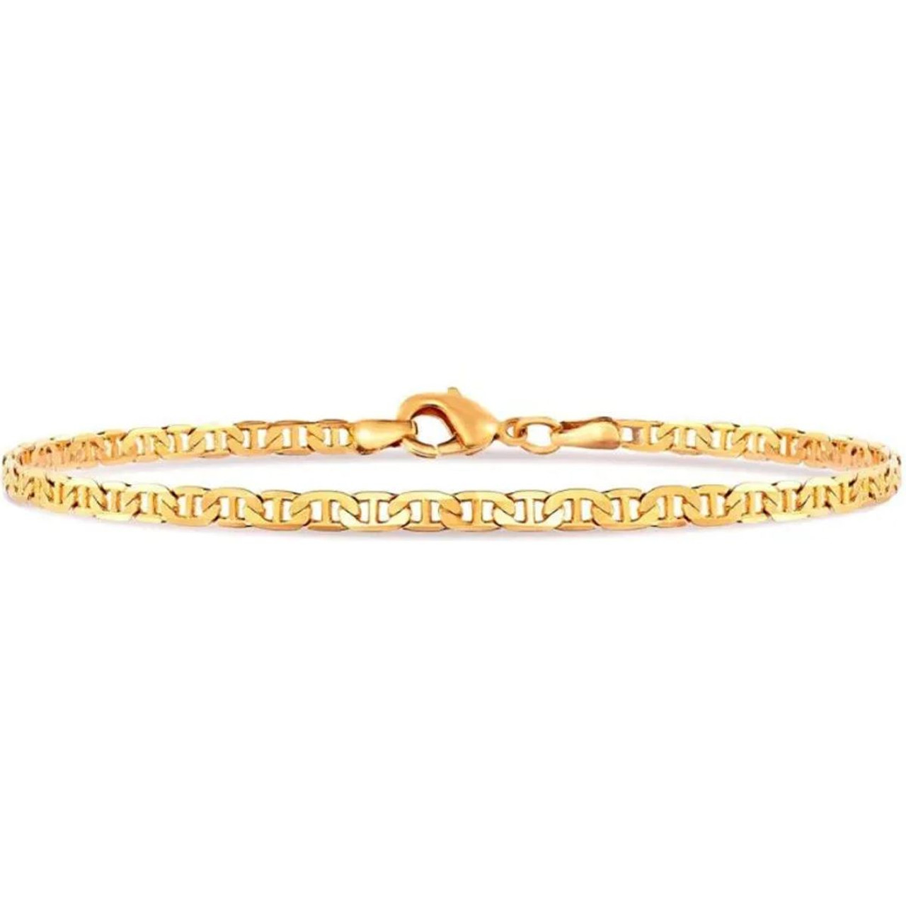 10-Inch 18K-Gold-Plated Flat Mariner Anklet product image