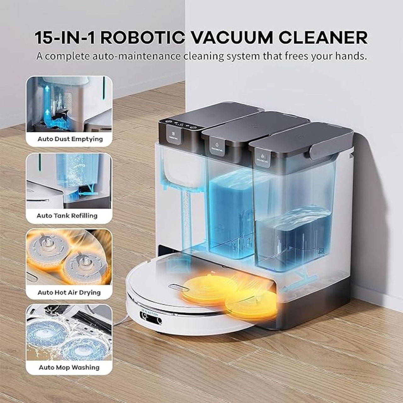 Lynkbey M20 Pro Robot Vacuum Mop with Auto Cleaning & Drying product image