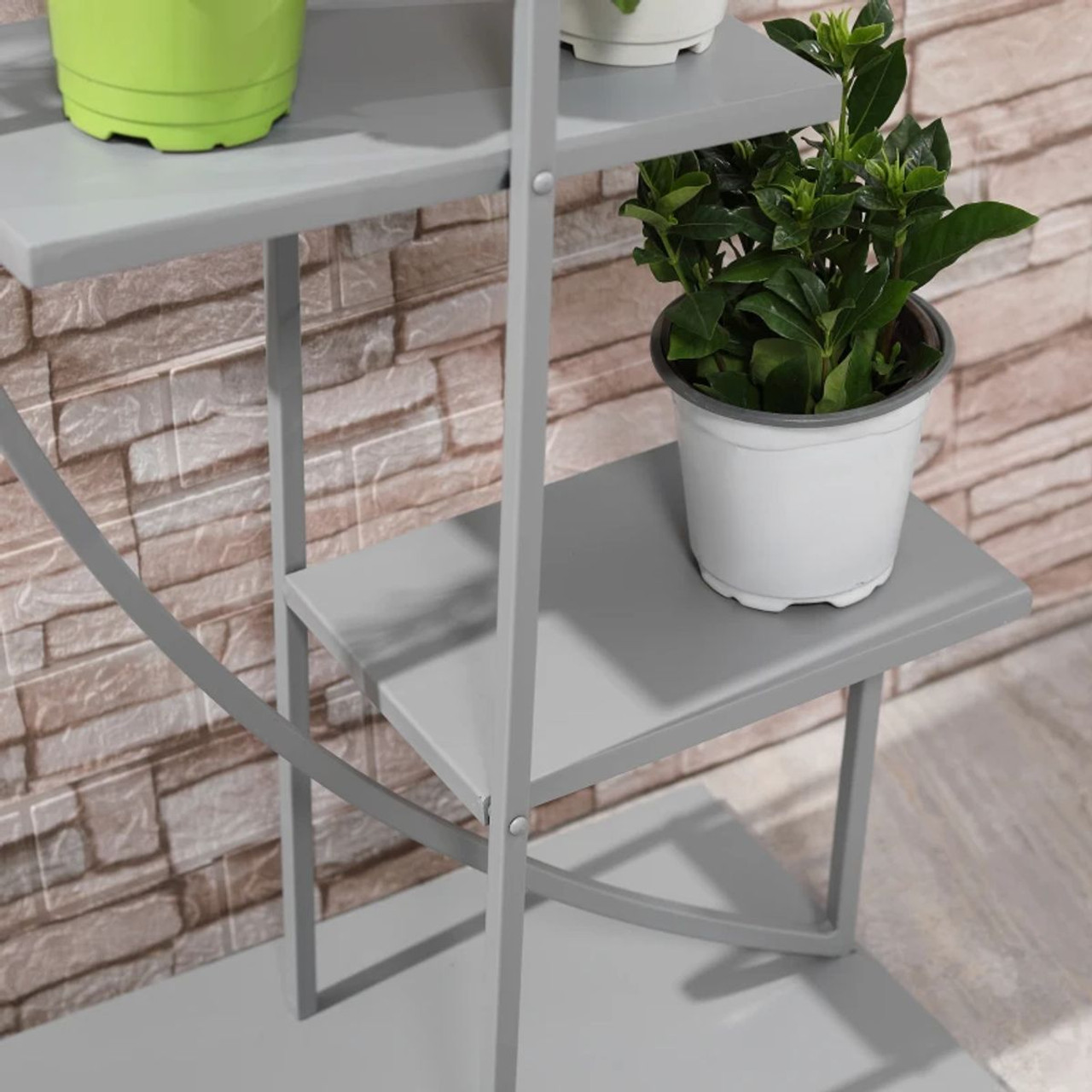 5-Tier Curved Metal Plant Stands (Set of 2) product image