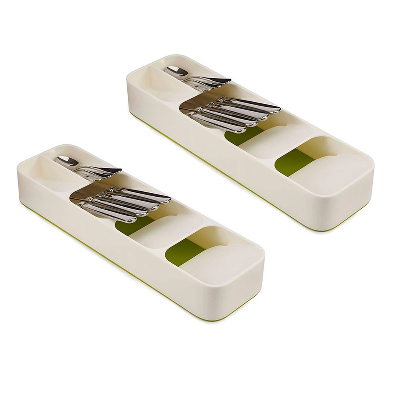 Cheer Collection® Compact Kitchen Drawer Cutlery Organizer (2-Pack) product image