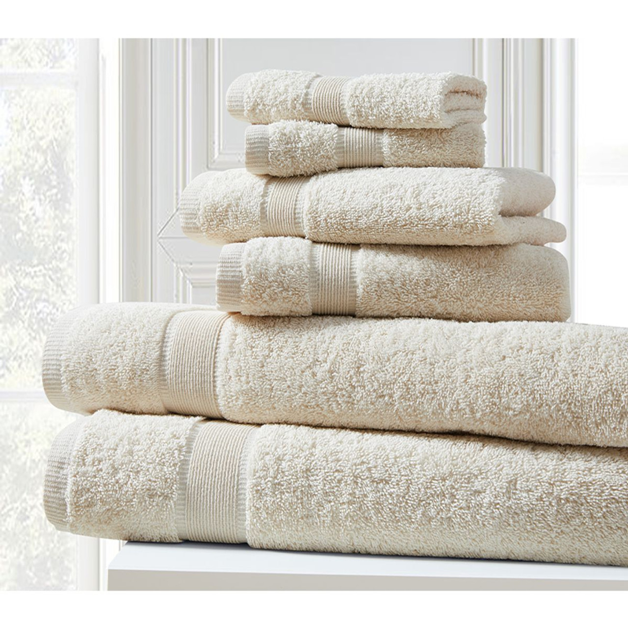 6-Piece Quick-Dry Cotton Towels product image