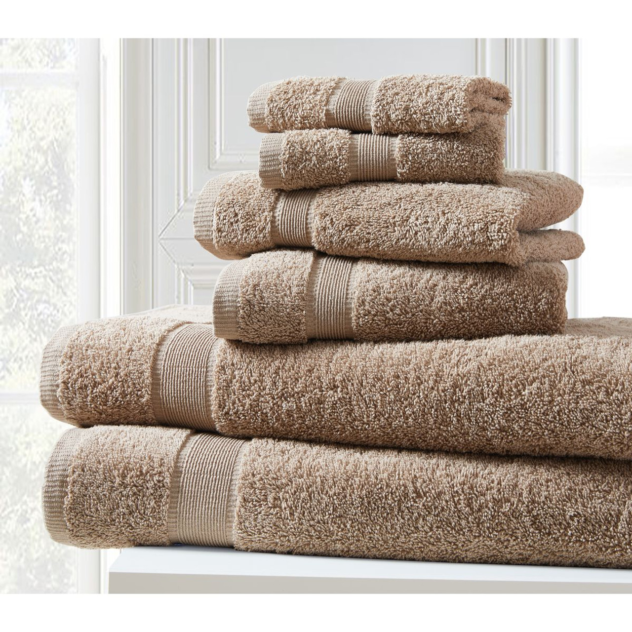 6-Piece Quick-Dry Cotton Towels product image