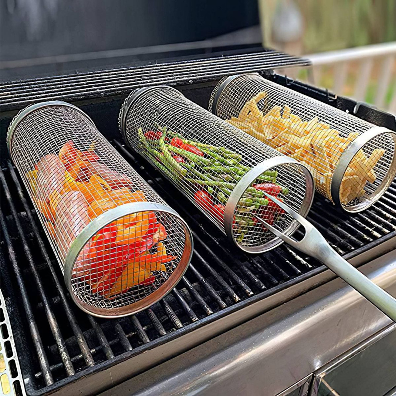 BBQ Rolling Basket by iMounTEK® (2-Pack) product image