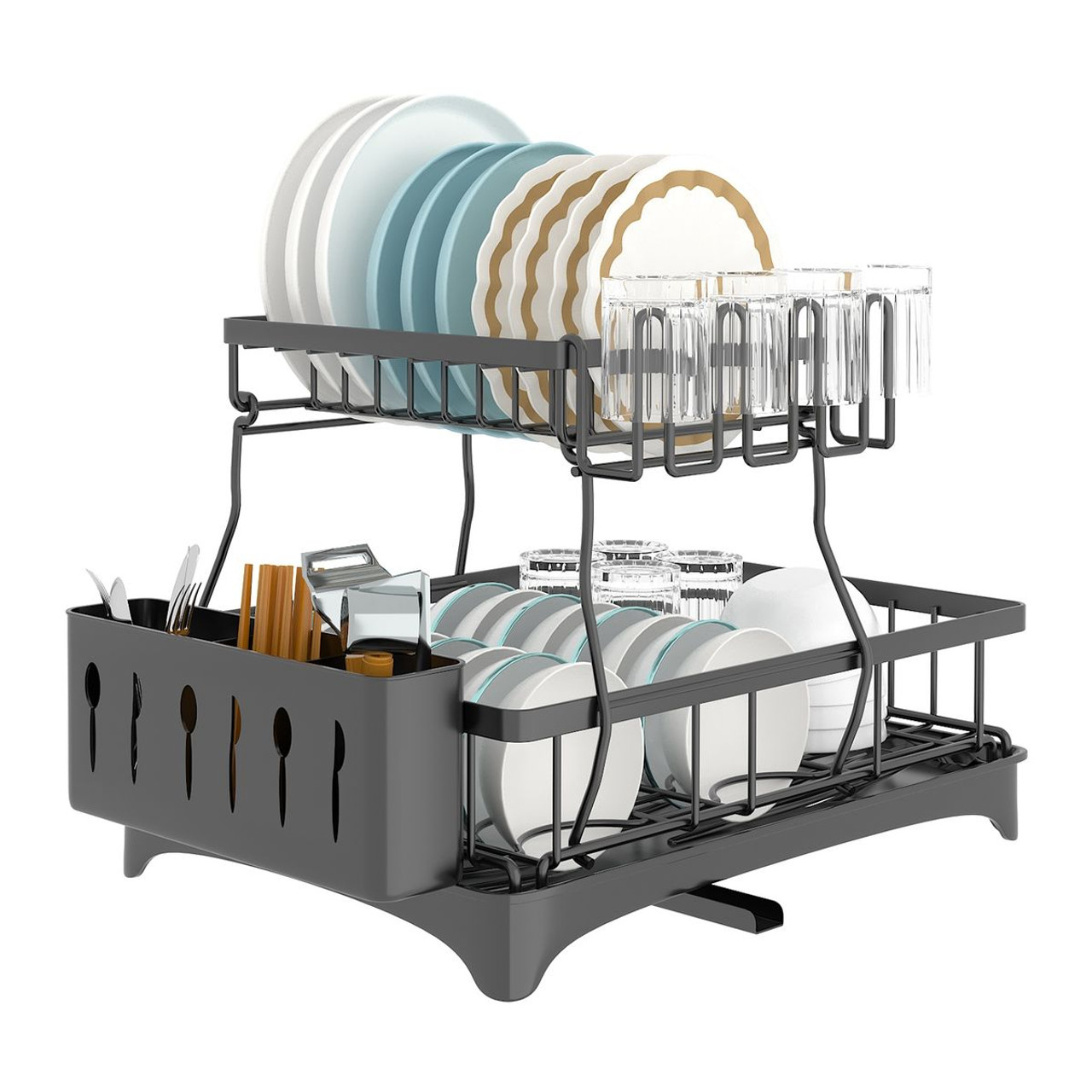 NewHome™ Dish-Drying Rack with Drainboard product image