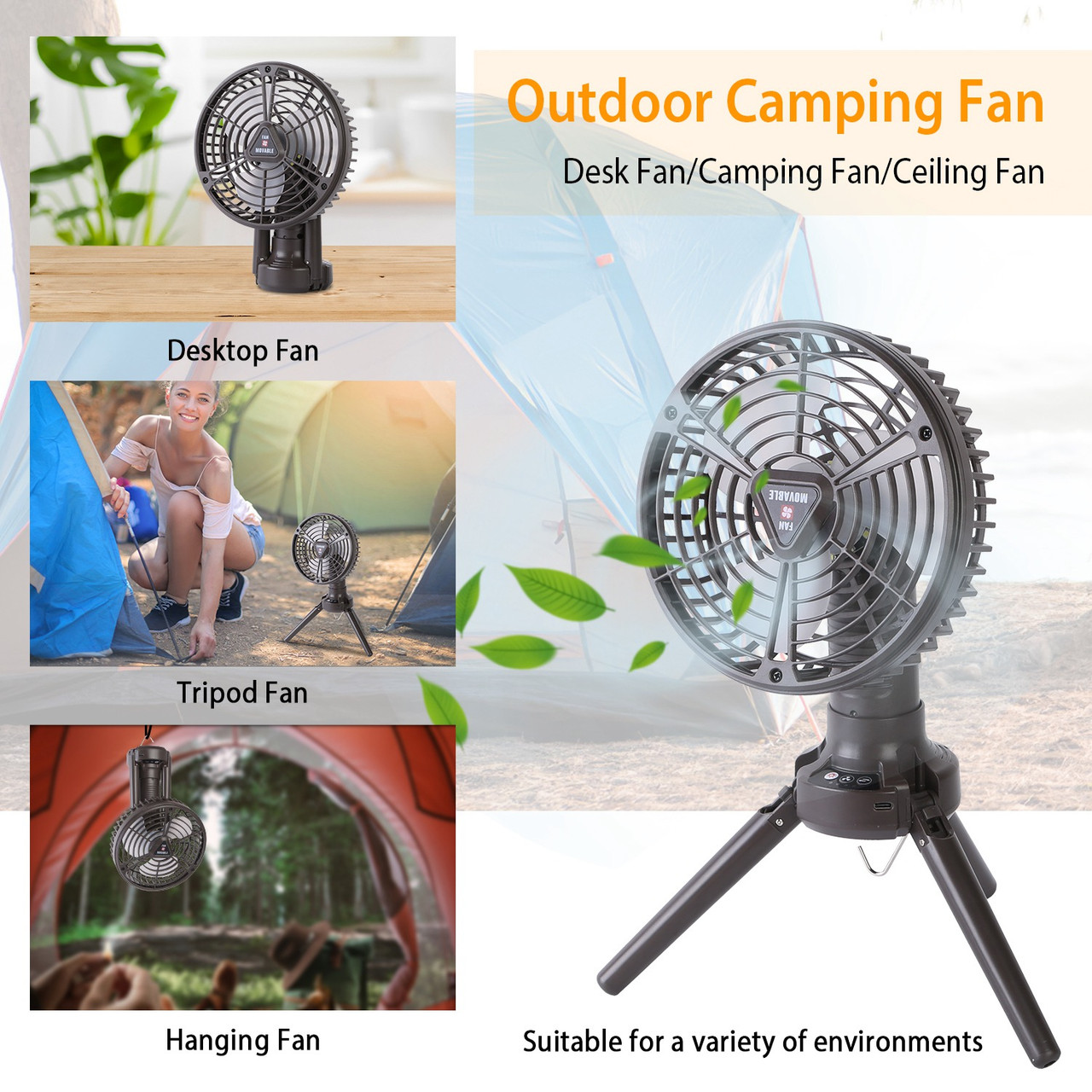 Portable Camping Fan by LakeForest® product image