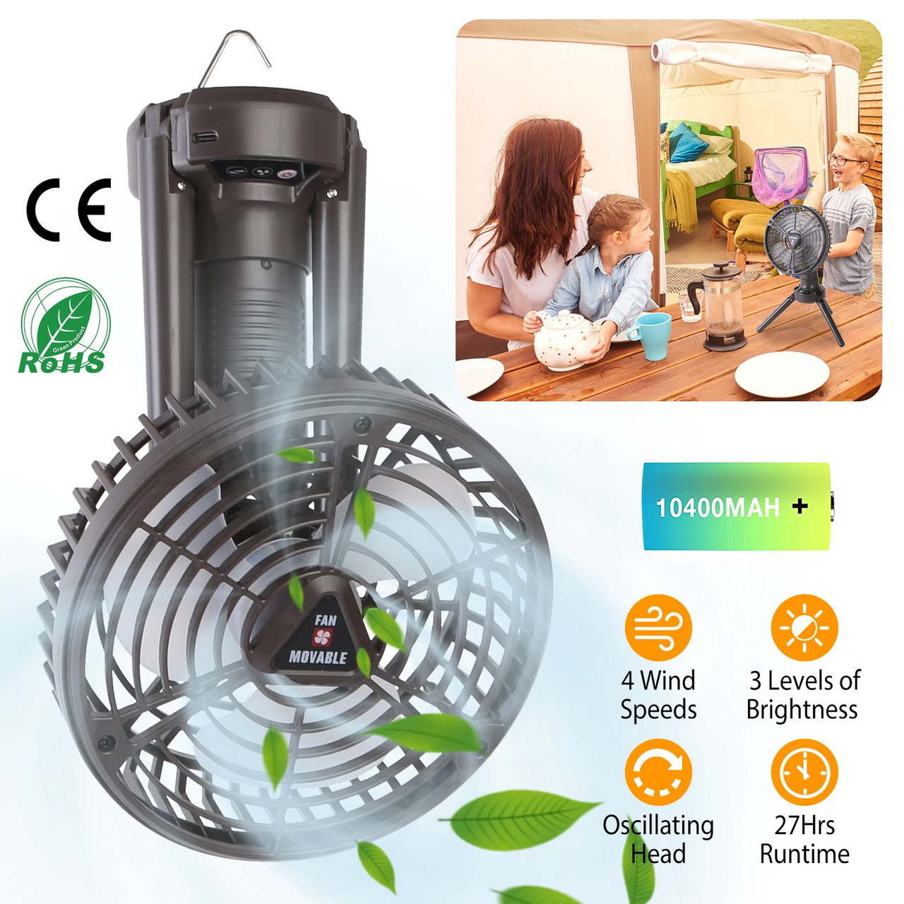 Portable Camping Fan by LakeForest® product image