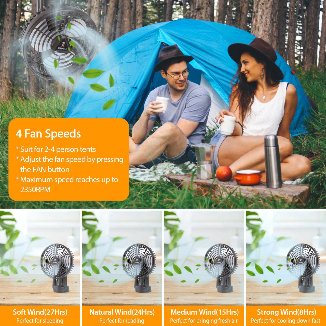 Portable Camping Fan by LakeForest® product image