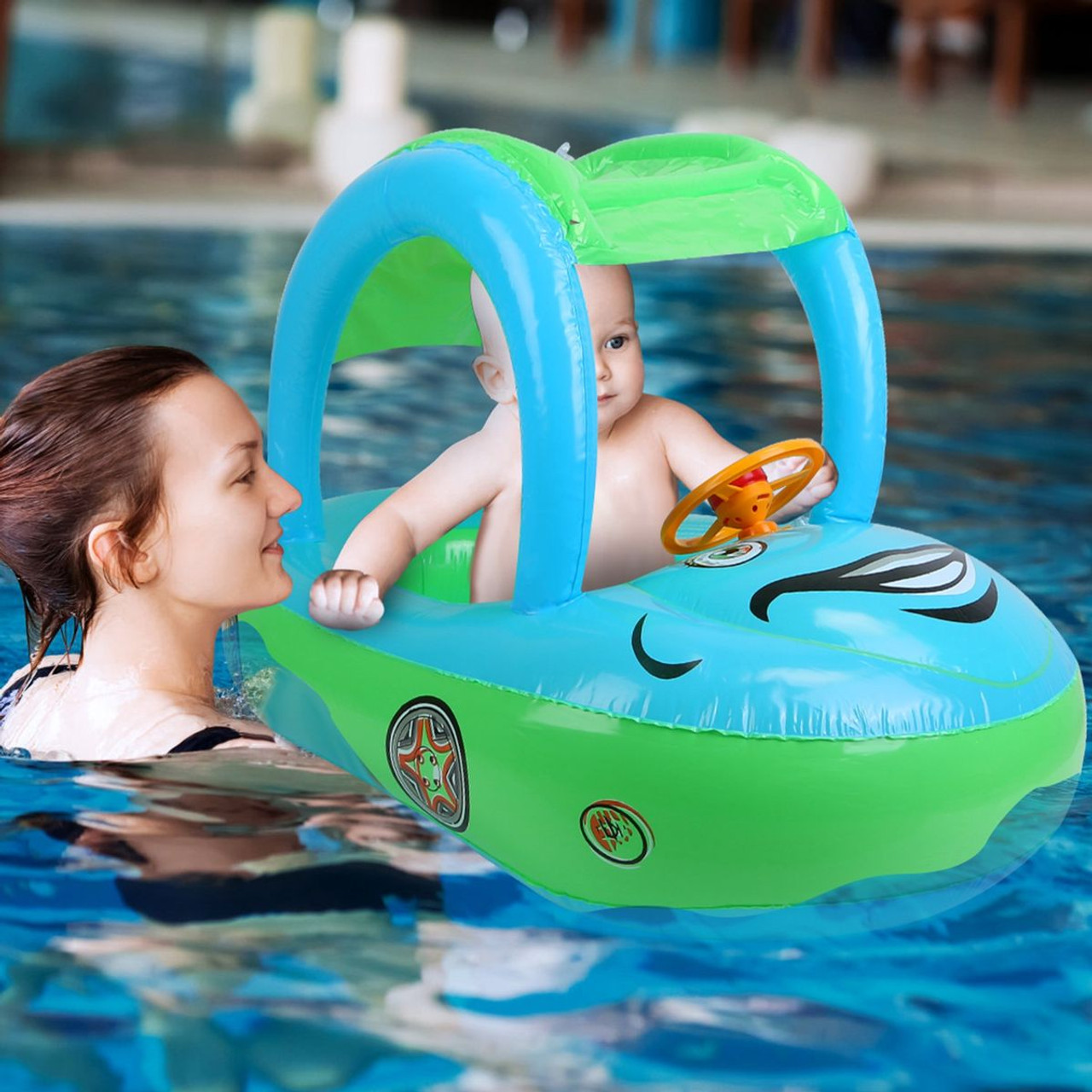 CoolWorld Floating Pool Inflatable Car for Babies  product image