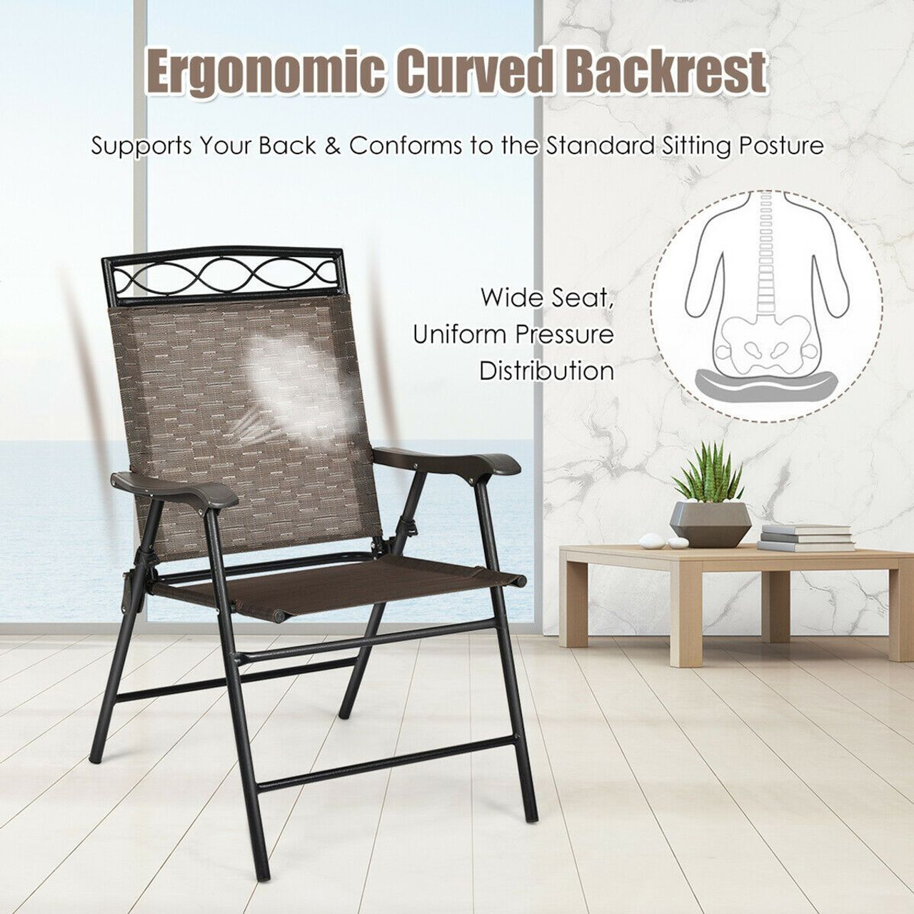 Patio Folding Sling Chair (2 or 4-Pack) product image