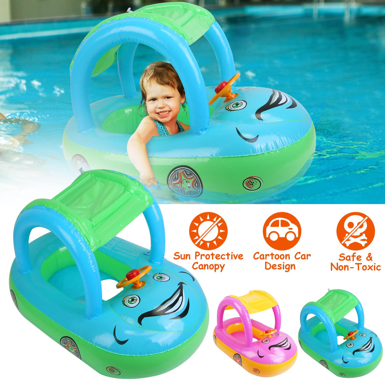 CoolWorld Inflatable Baby Swimming Boat product image