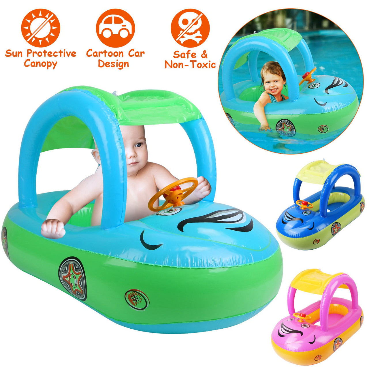 CoolWorld Inflatable Baby Swimming Boat product image