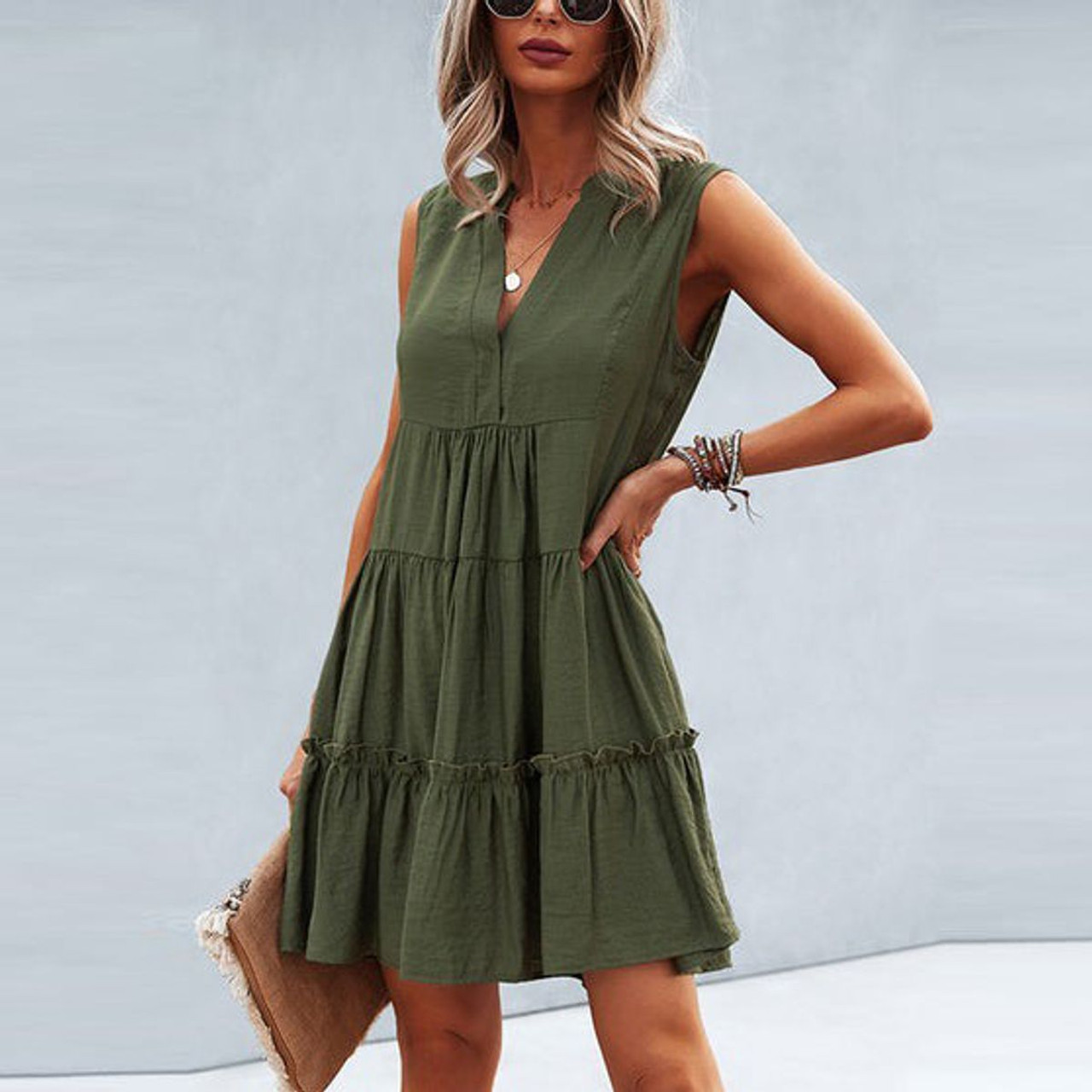 Women's Verve V-Neck Tiered Dress product image