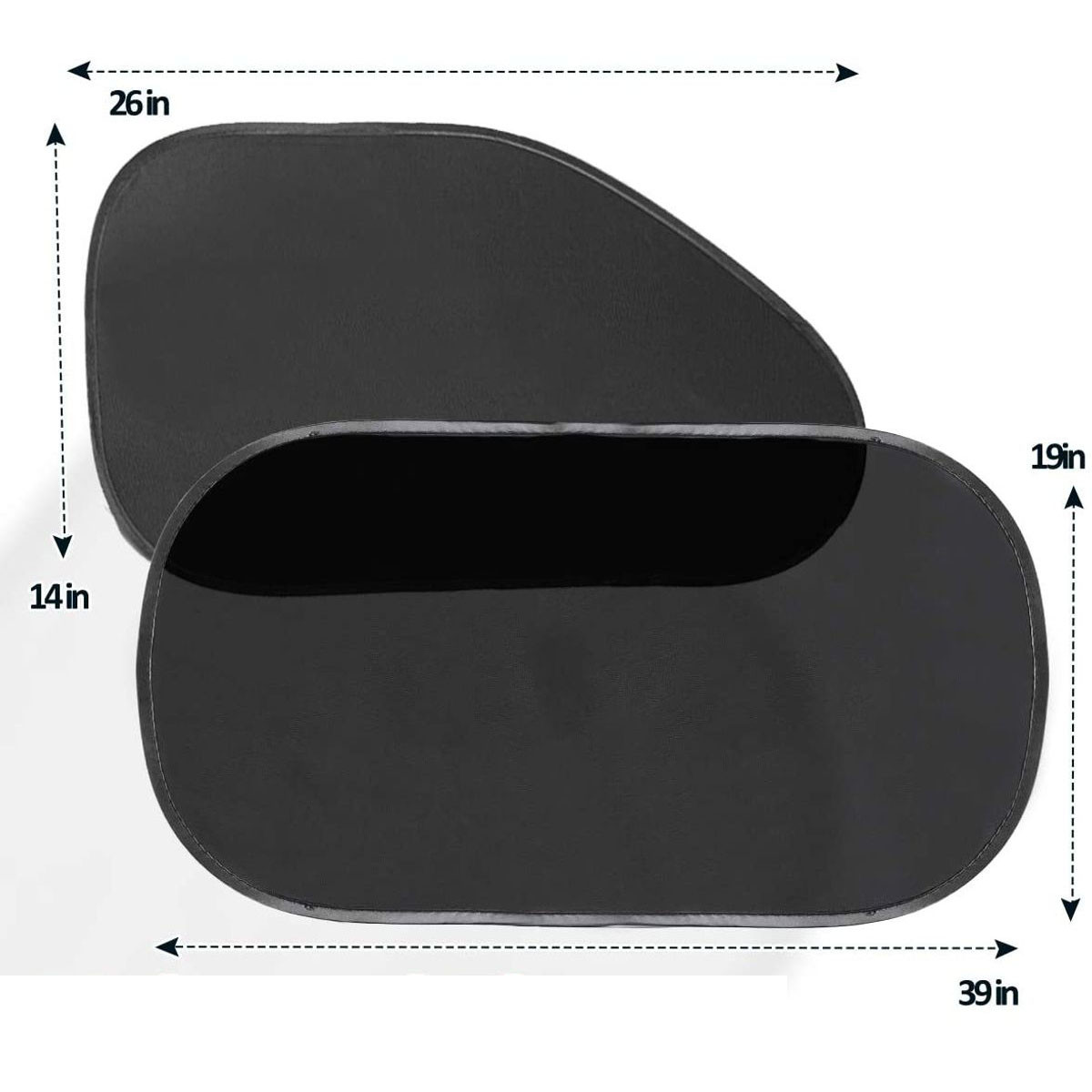 Zone Tech® 3-Piece Car Side And Rear Window Cling-on Sun Shades, SS0023 product image