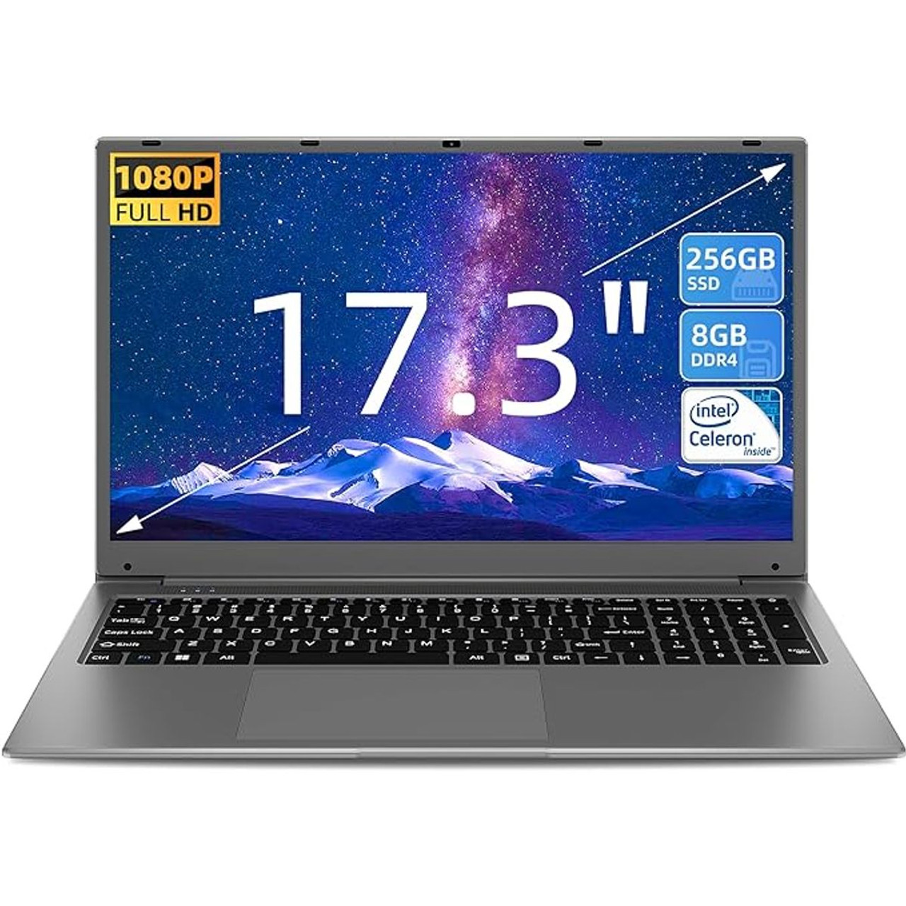 SGIN® M17 PRO Laptop, 8GB RAM, 256GB SSD, Windows 11 product image
