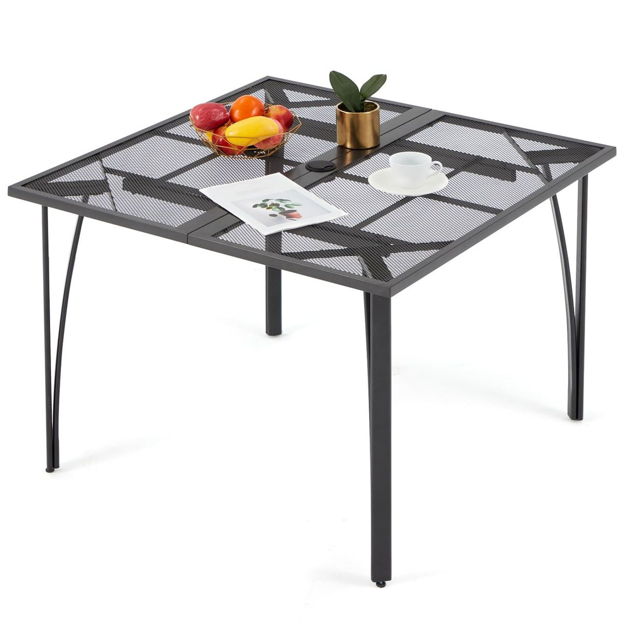 Outdoor Metal Patio Dining Tables (With and without Umbrella Holes) product image