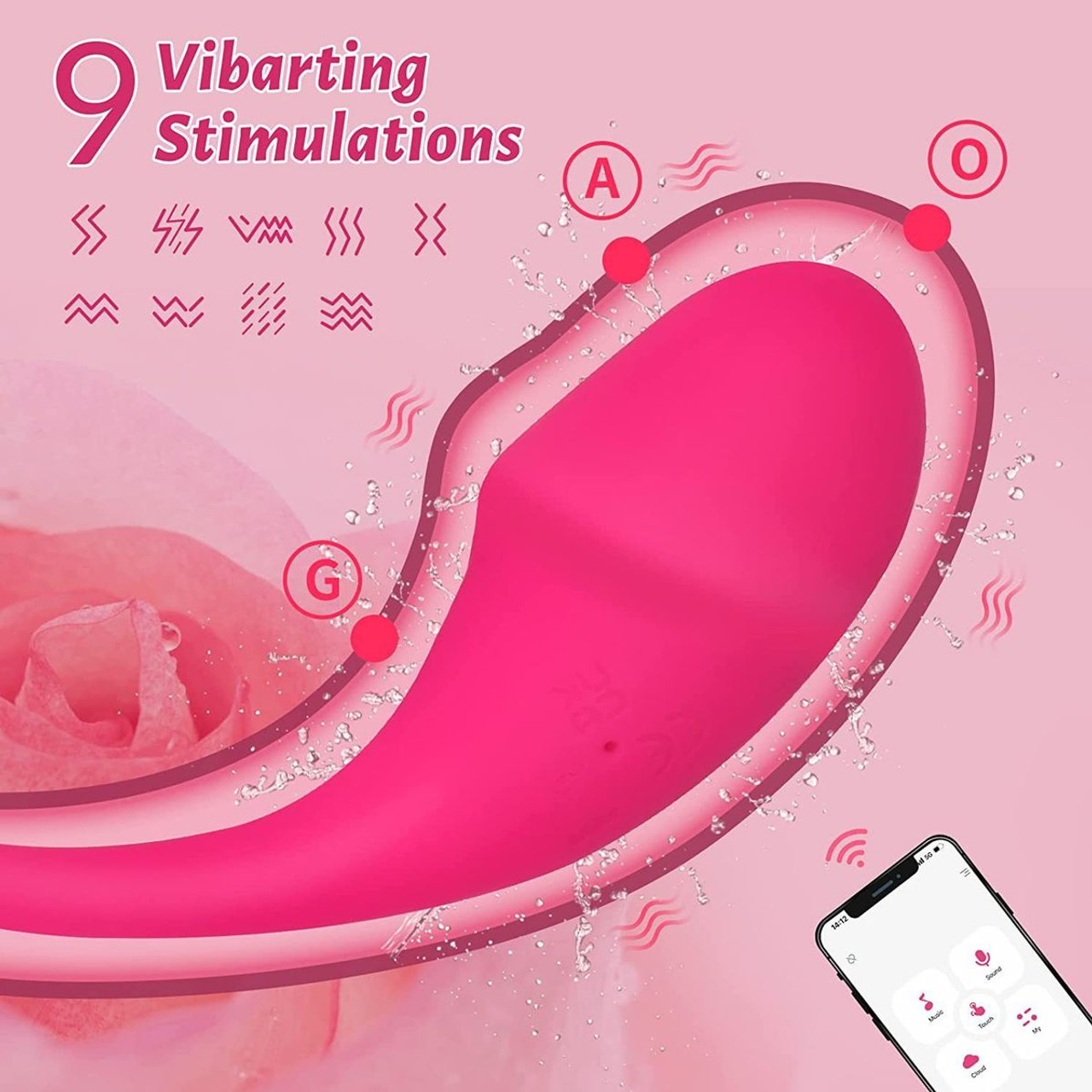 9-Mode Wireless G-Spot Silicone Vibrator product image
