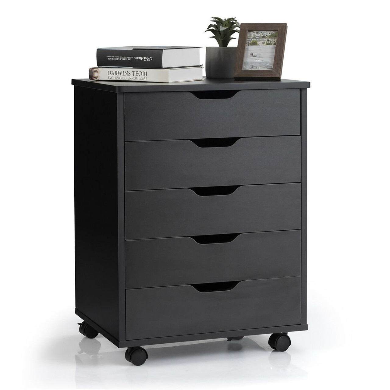 Costway 5-Drawer Rolling Storage Dresser product image