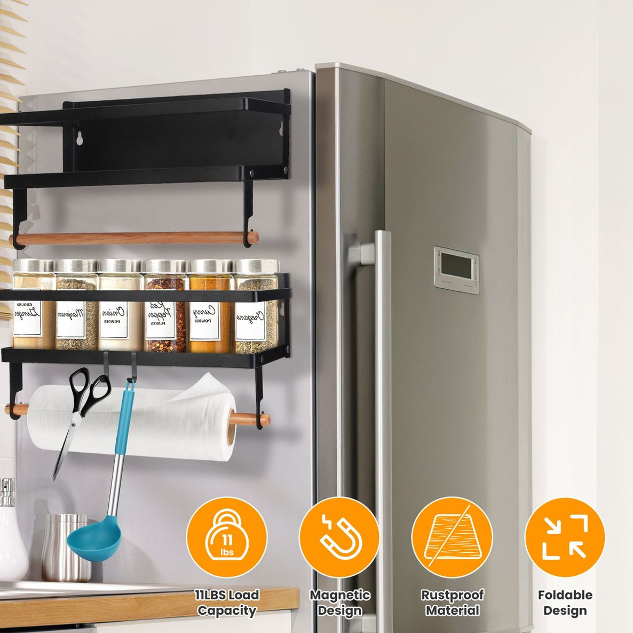 NewHome™ Magnetic Fridge Spice Rack (2-Pack) product image