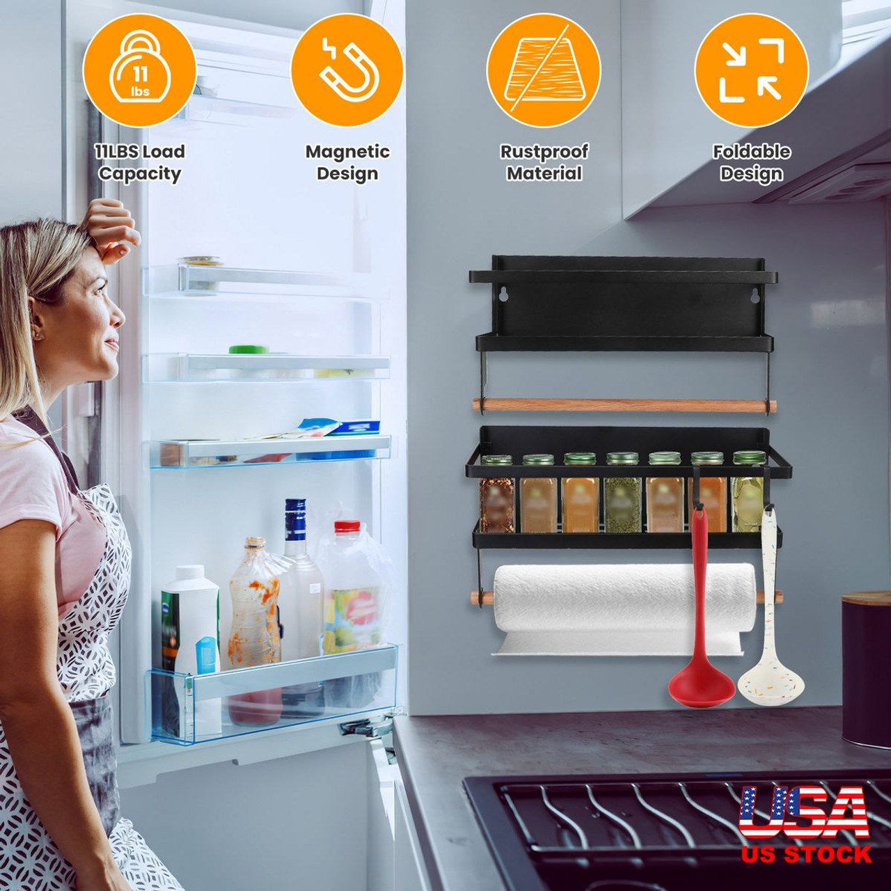 NewHome™ Magnetic Fridge Spice Rack (2-Pack) product image