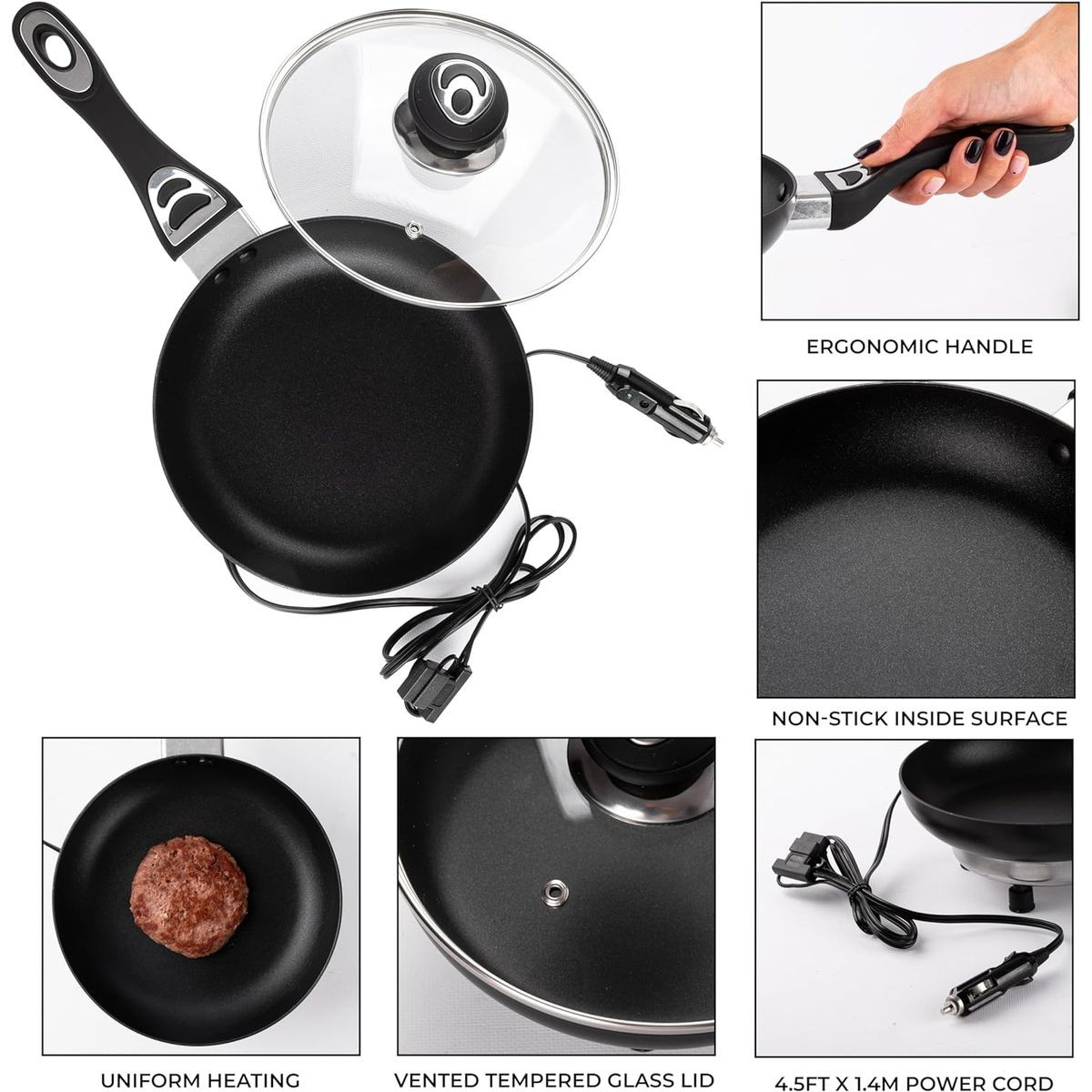 7.5-Inch 12V Portable Non-stick Frying Pan By Zone Tech® product image