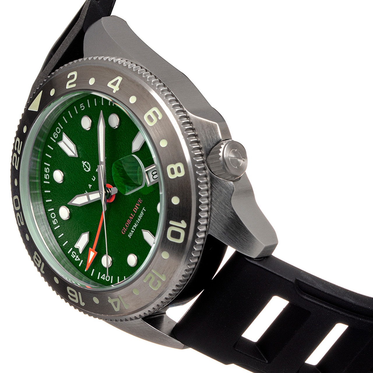 Nautis Global Dive Rubber-Strap Watch with Date product image