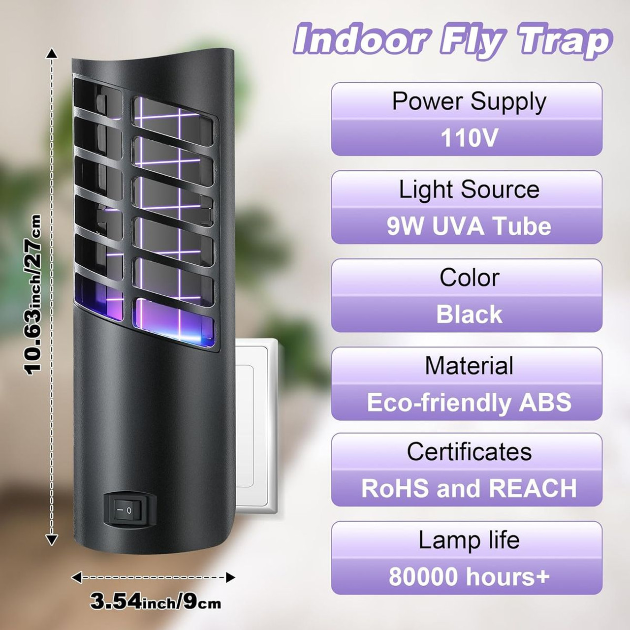 Electric Indoor Plug-in Fly Trap with 10 Refills (2-Pack) product image