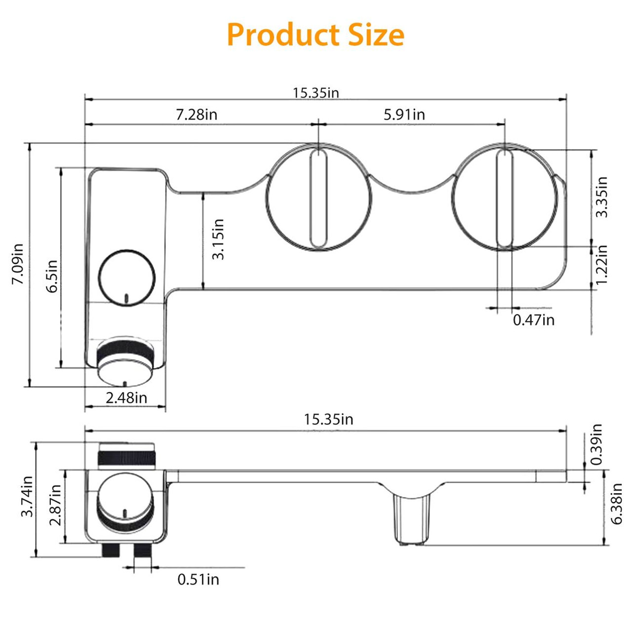 iMounTEK® Toilet Bidet Sprayer Attachment product image