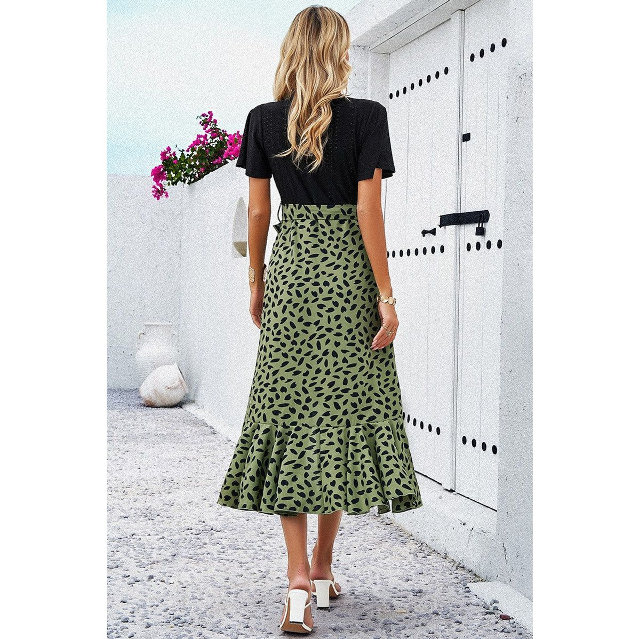 Women's Floral Fusion Wrap Midi Dress product image