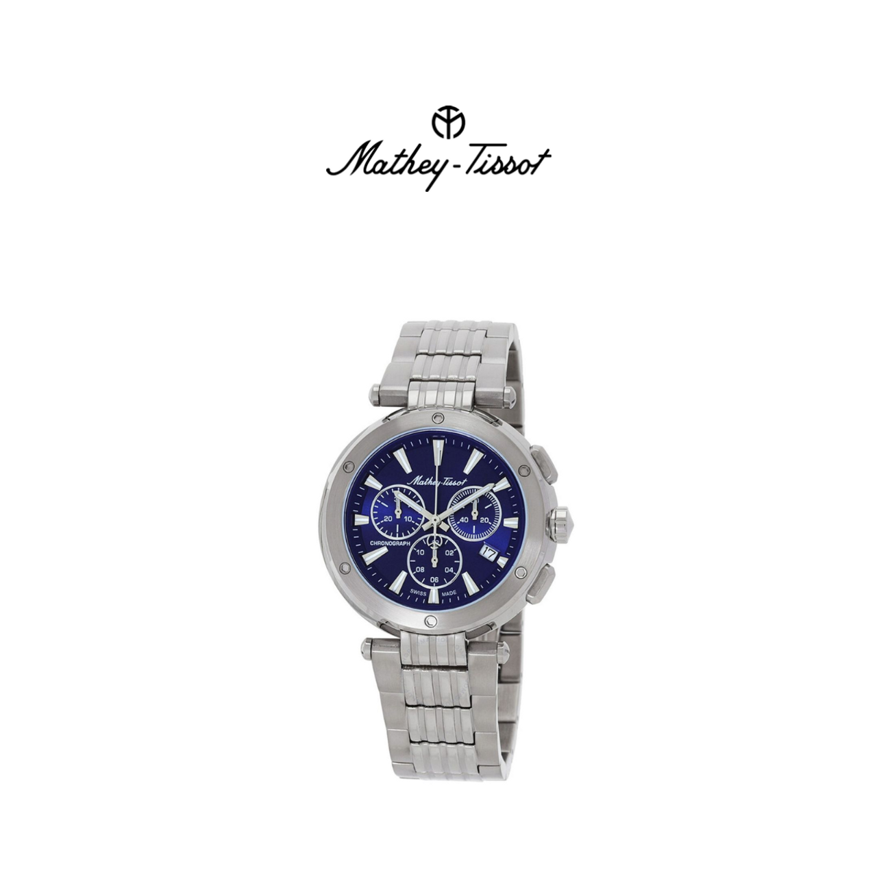 Mathey Tissot Men's Neptune Chrono Blue Dial Watch product image