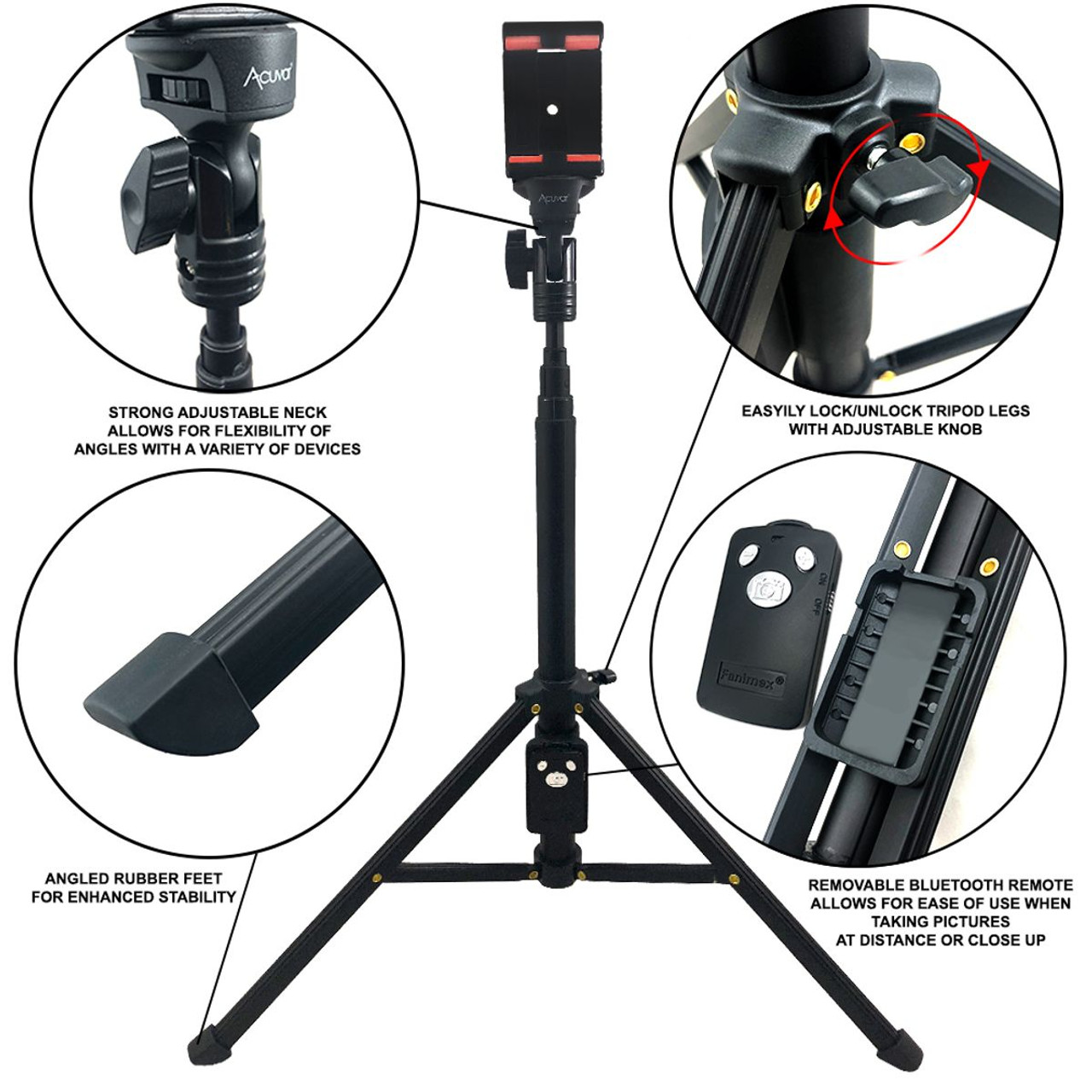 Acuvar™ 54-Inch 2-in-1 Tripod/Selfie Stick with Remote product image