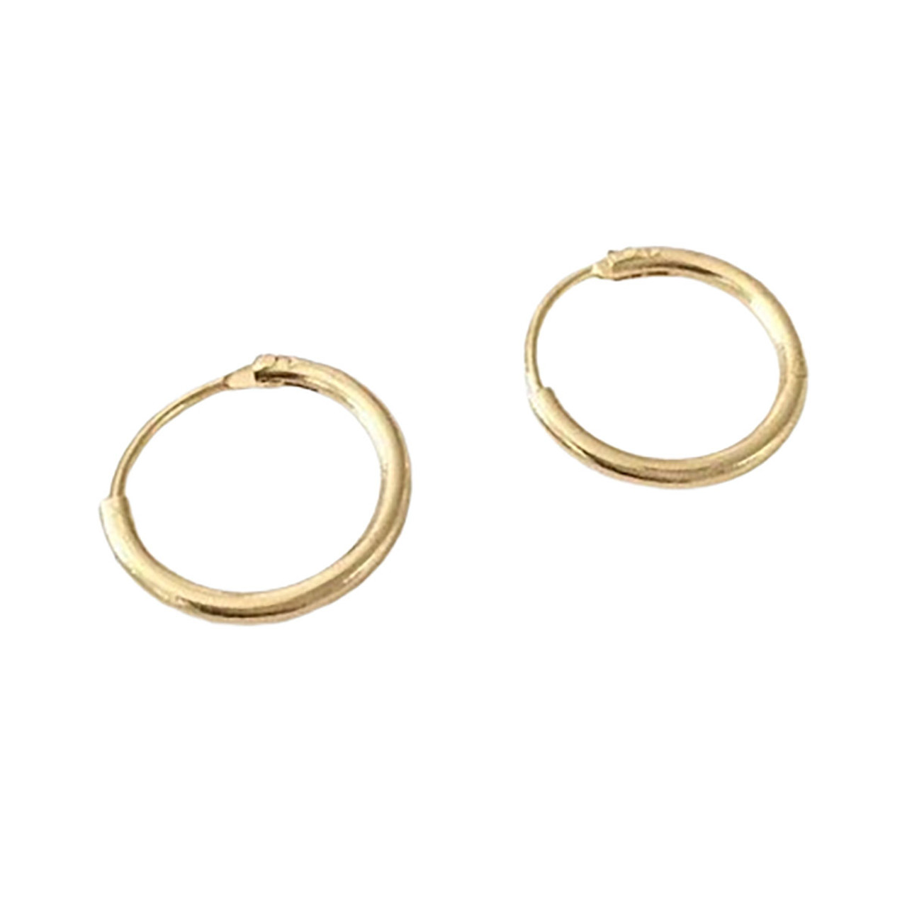 18K Gold-Plated Endless Hoop Earrings product image