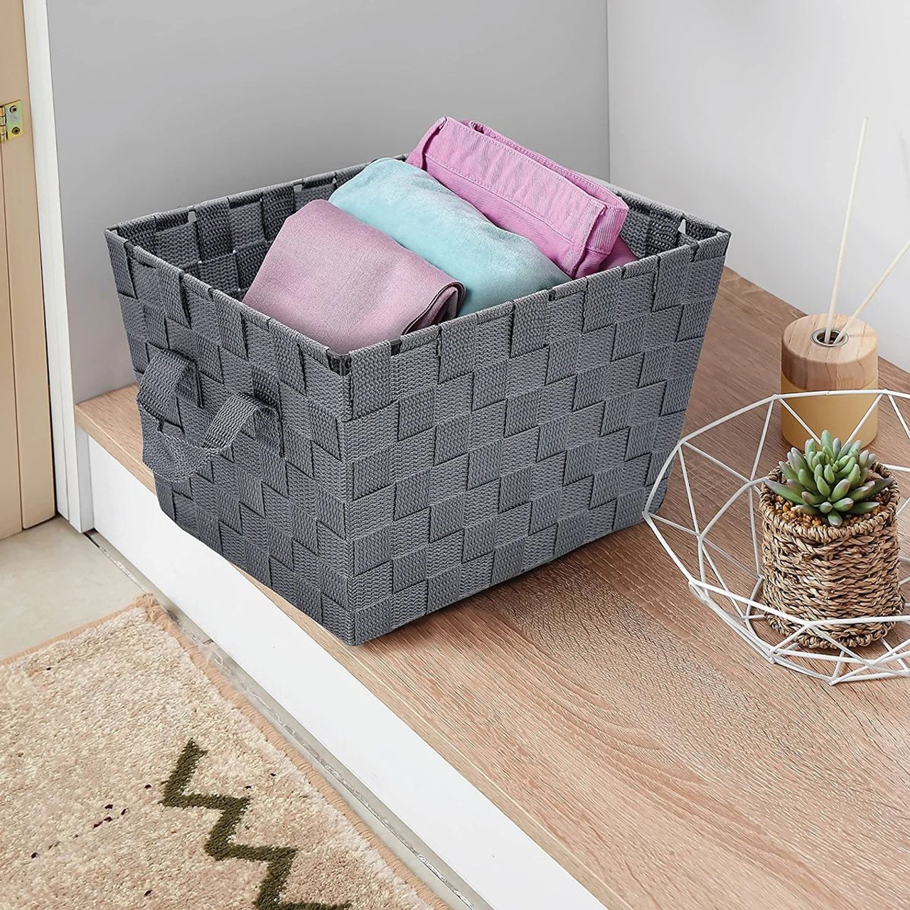 Brookstone® Woven Storage Organizer Basket with Handles (2-Pack) product image