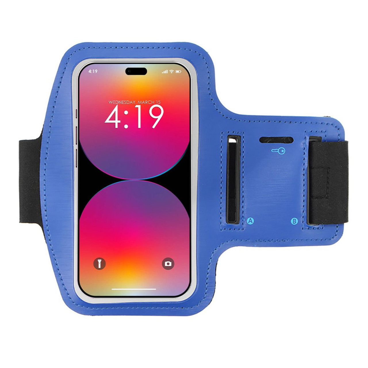 Adjustable Cell Phone Arm Band with Headphone and Key Slots product image