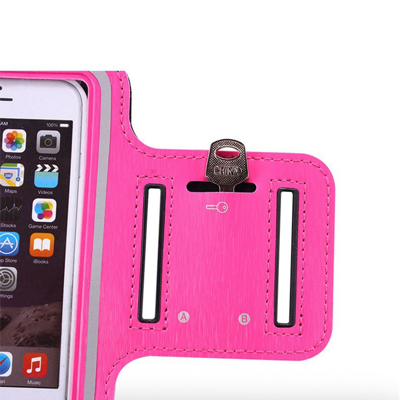 Adjustable Cell Phone Arm Band with Headphone and Key Slots product image