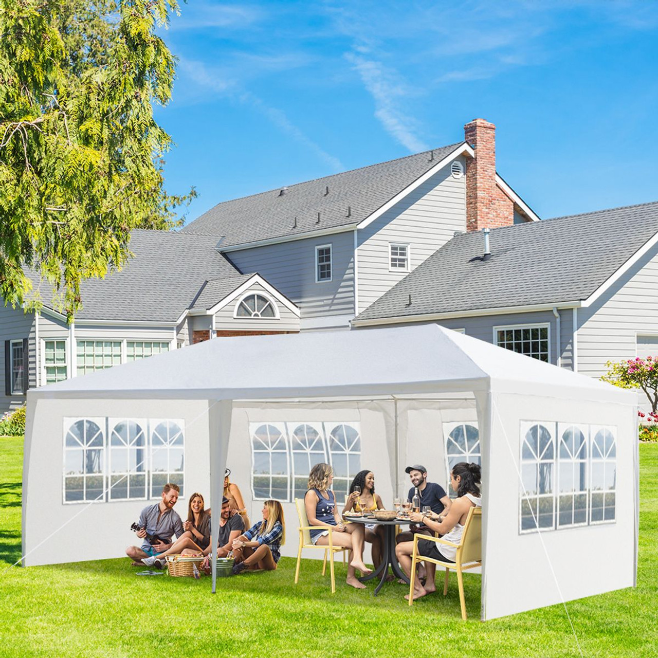 10 x 20-Foot Outdoor Gazebo Canopy Party Tent with Removable Walls  product image