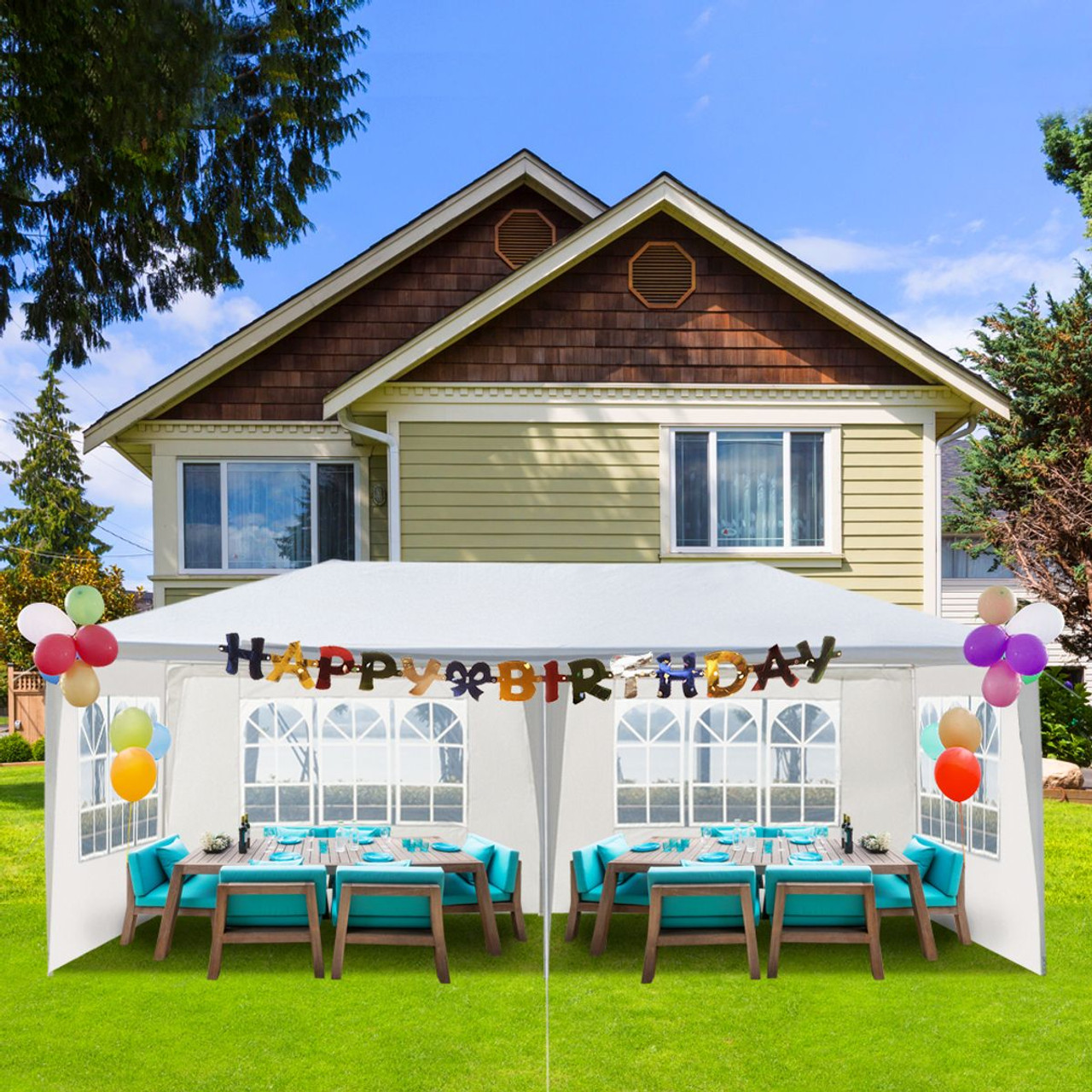 10 x 20-Foot Outdoor Gazebo Canopy Party Tent with Removable Walls  product image