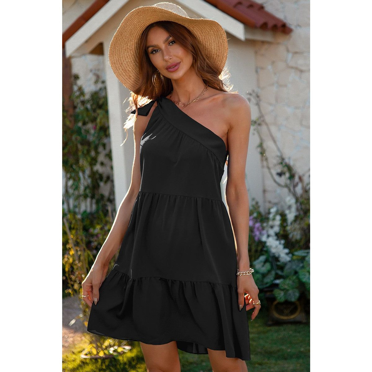 Women's One-Shoulder Charm Dress product image