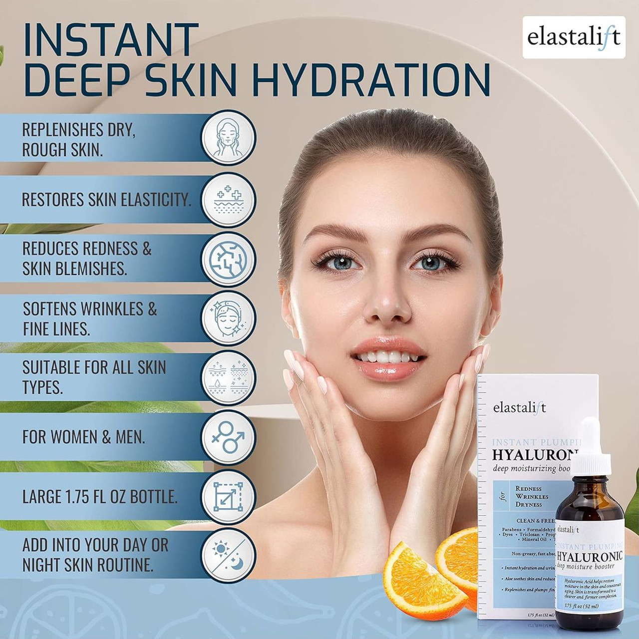 Elastalift® Instant Pumping Hyaluronic Serum, 1.75 fl. oz. (2-Pack) product image