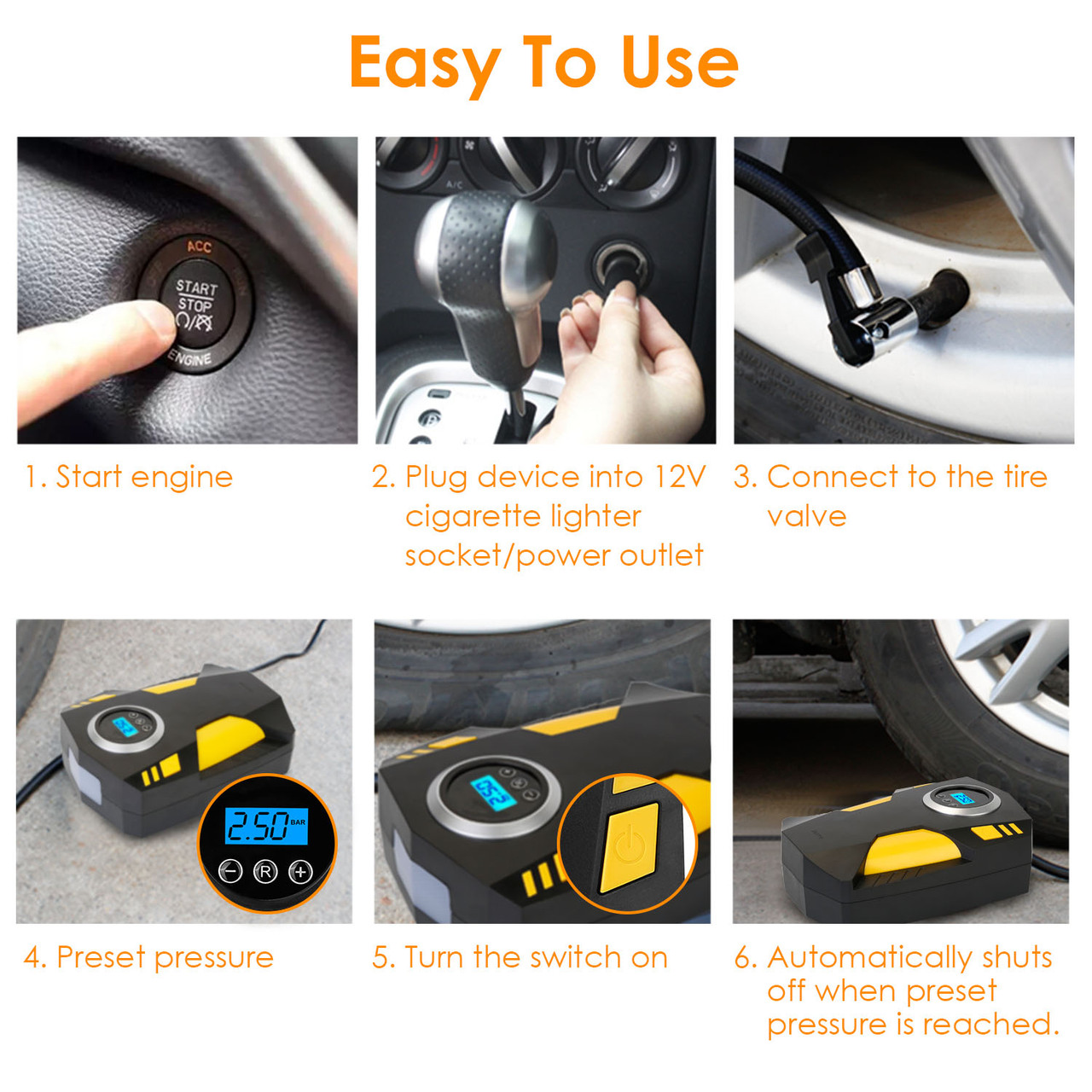 iMounTEK® Portable Car Tire Inflator product image