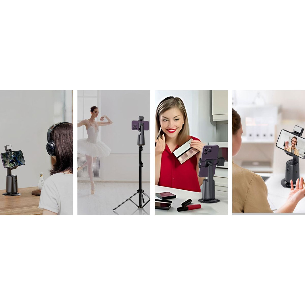 Auto Face-Tracking Smartphone Mount with Fill Light product image