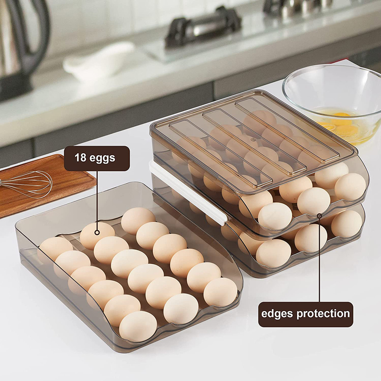 54-Egg Storage Box with Slide Design for Refrigerator product image