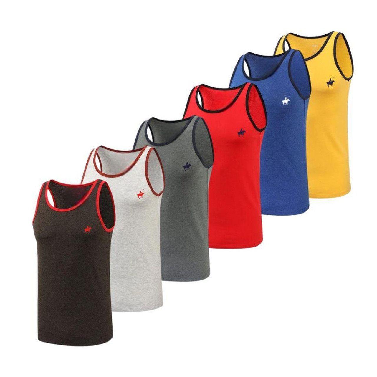 Pacific Polo Club Men's Two-Tone Tank Top (5-Pack) product image