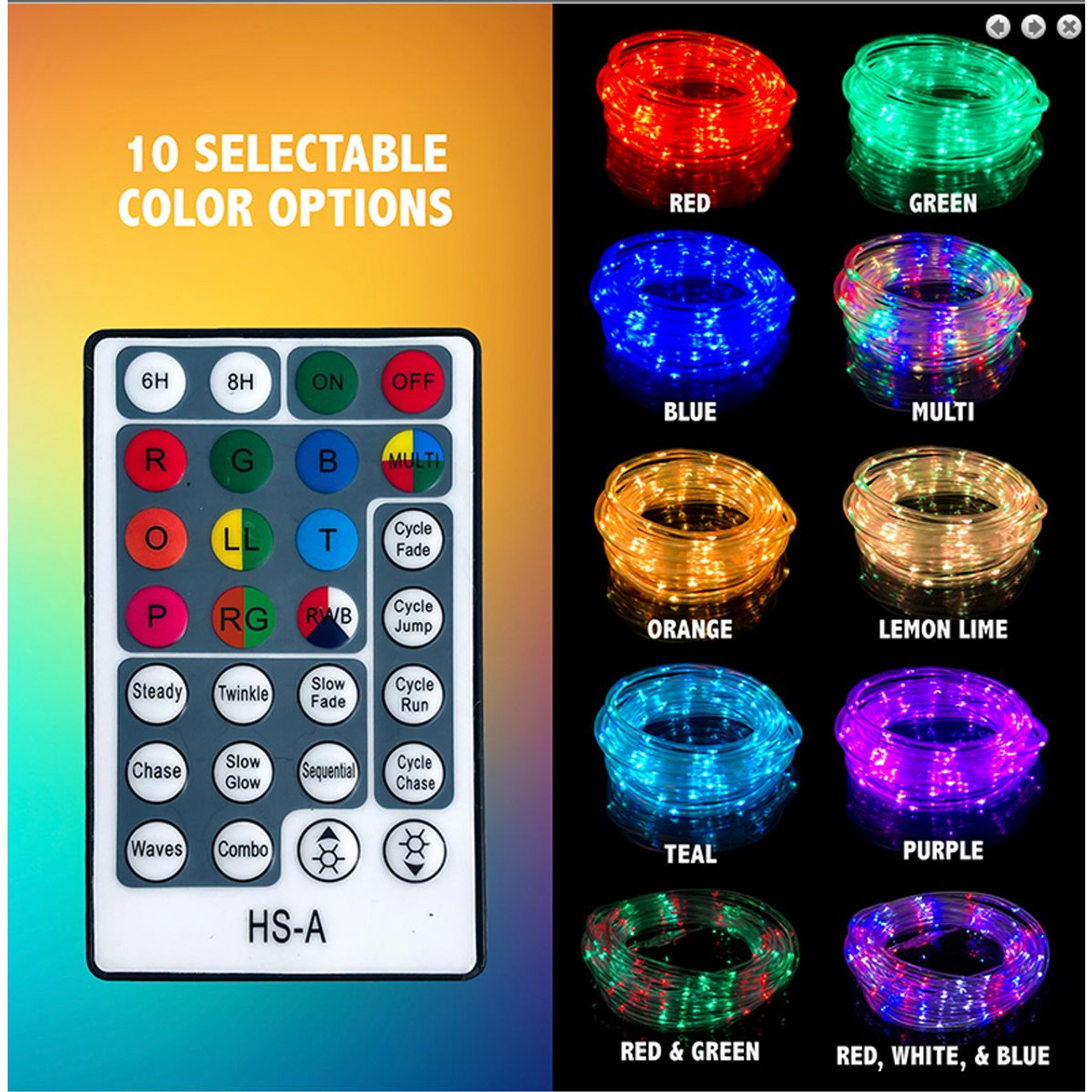 Flipo Indoor/Outdoor 100 LED Color Changing Rope Lights  product image