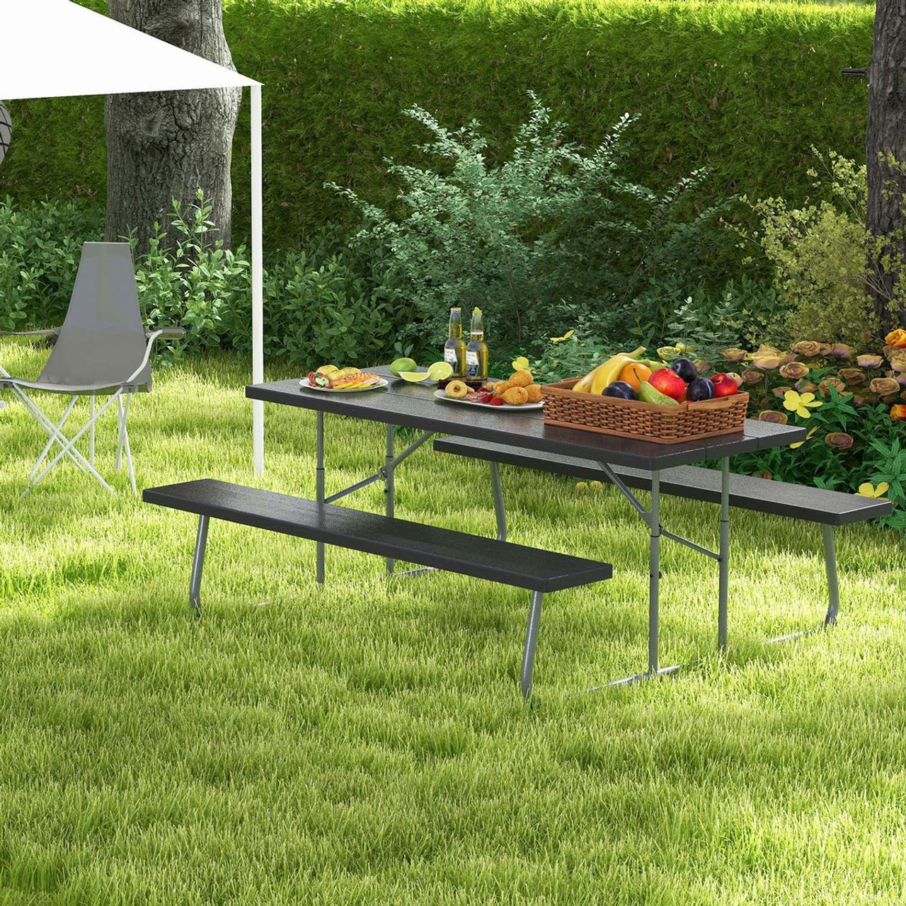 Costway Folding Picnic Table with Benches product image