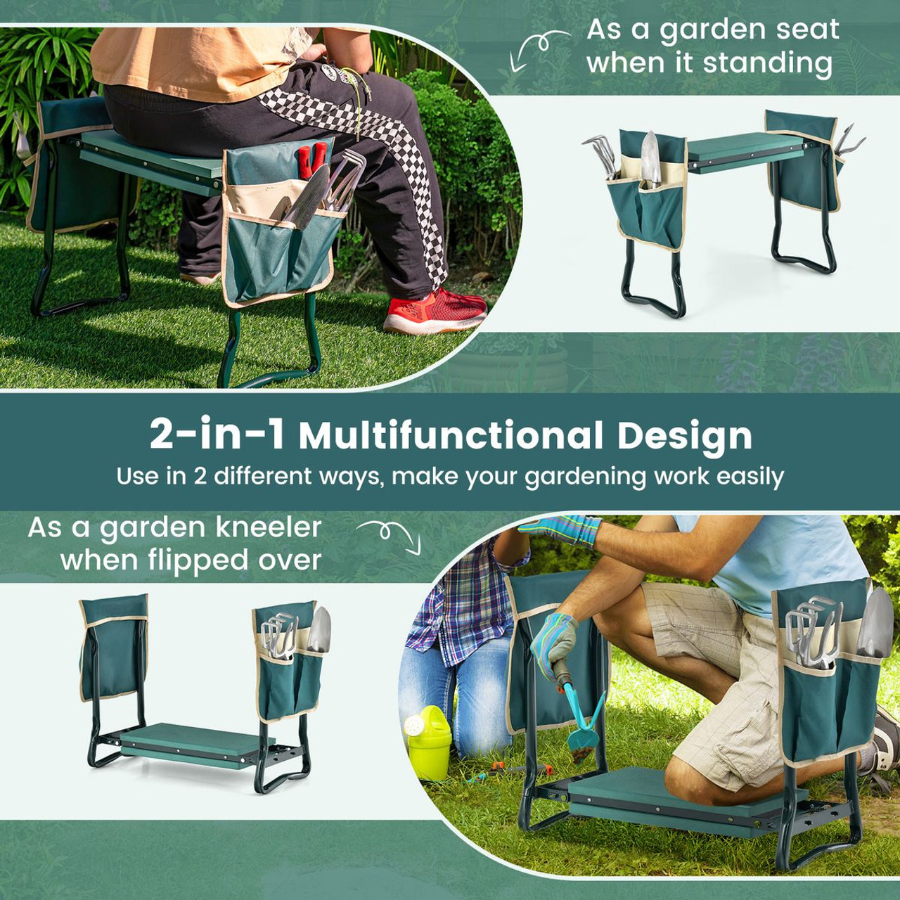 Folding Garden Kneeler and Seat Bench product image