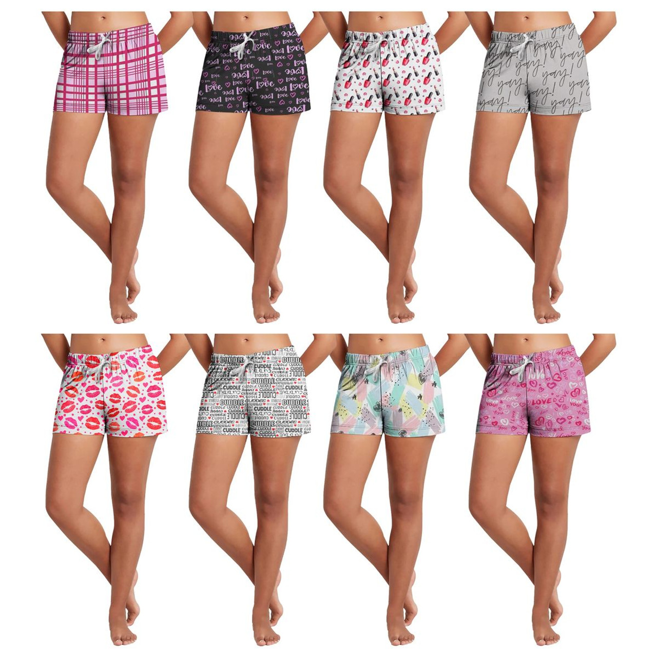 Women's Soft Comfy Printed Lounge Sleep Pajama Shorts (3-Pair) product image