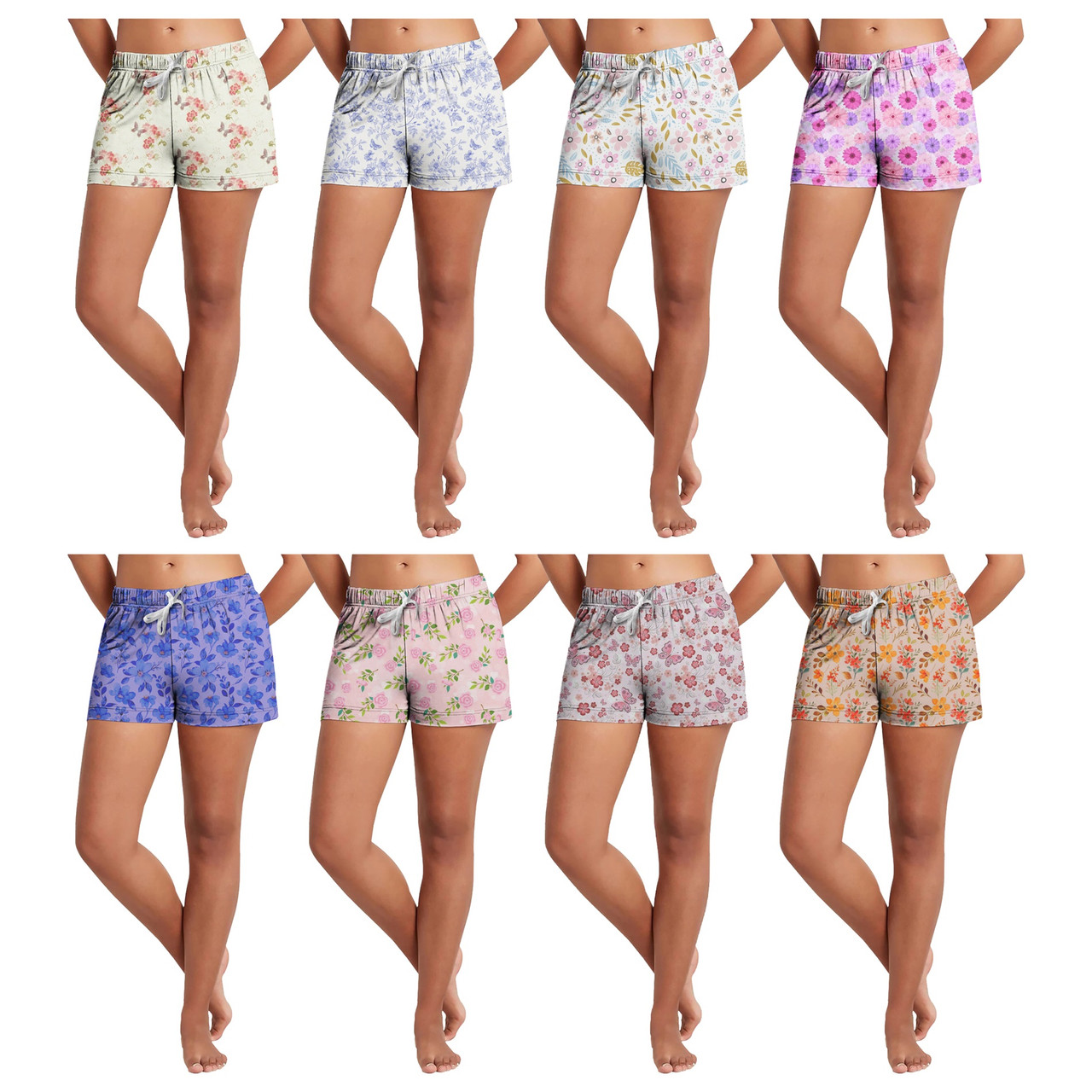 Women's Soft Comfy Printed Lounge Sleep Pajama Shorts (3-Pair) product image