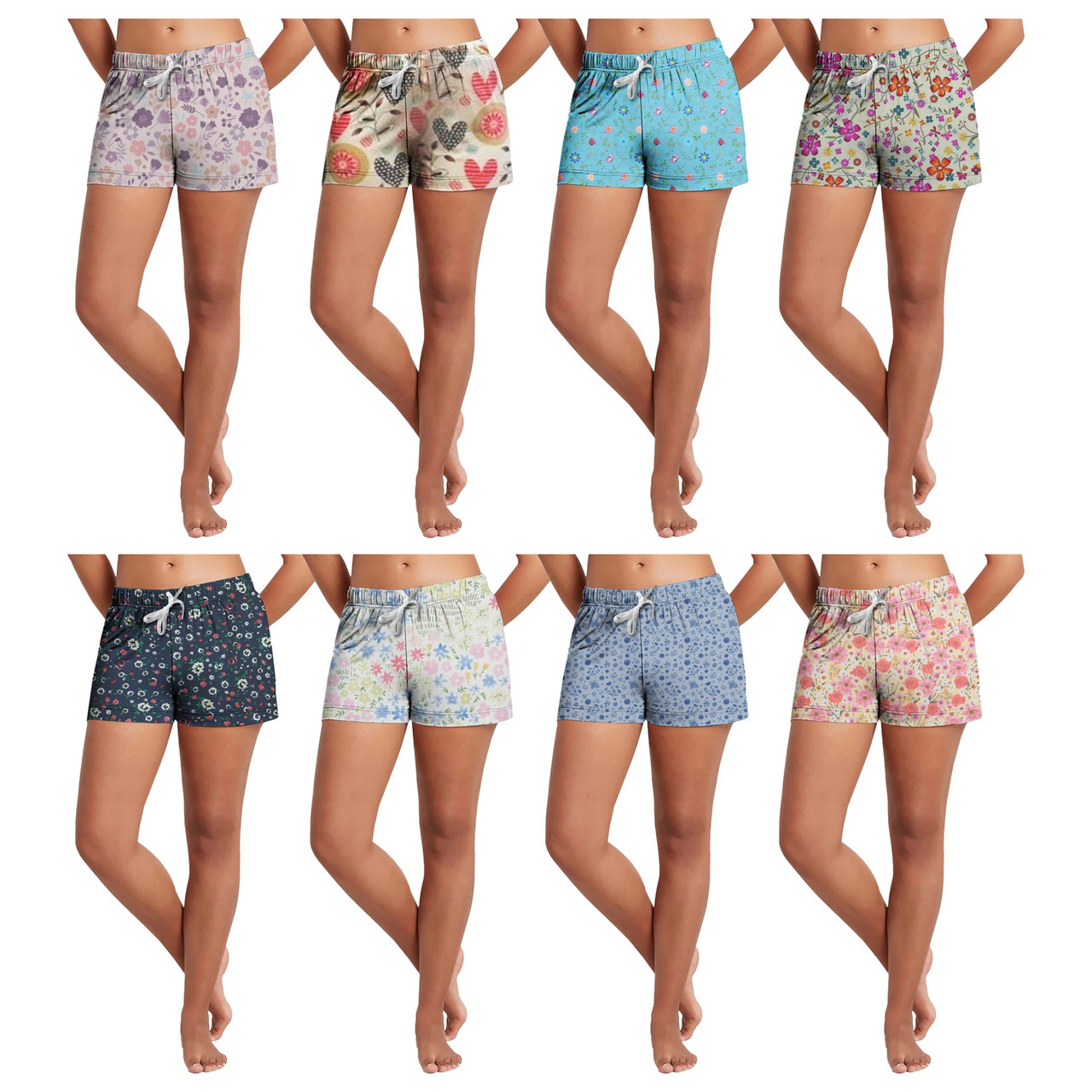 Women's Soft Comfy Printed Lounge Sleep Pajama Shorts (3-Pair) product image