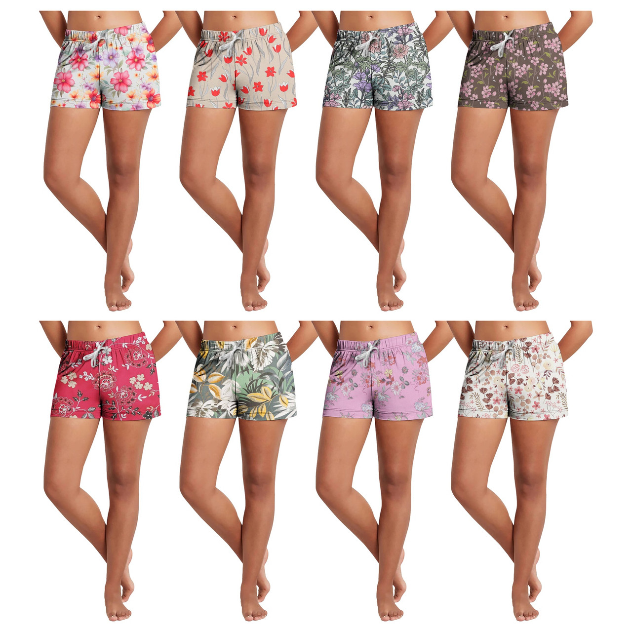 Women's Soft Comfy Printed Lounge Sleep Pajama Shorts (3-Pair) product image